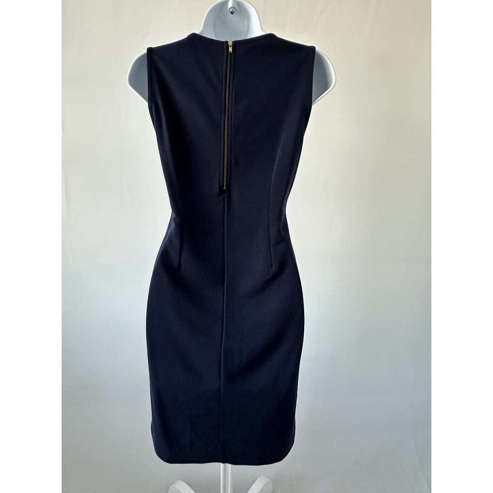 Lilly Pulitzer Sheath Dress Womens Navy Blue Ribbon Mesh Soutache Sleeveless XS - Picture 3 of 5